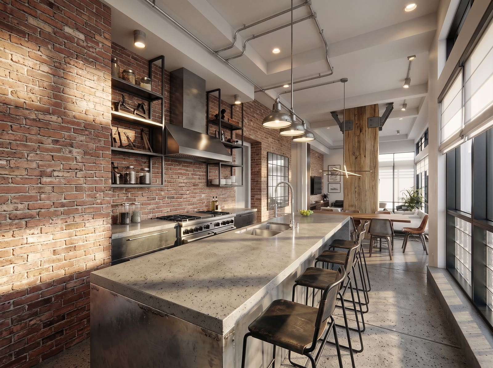 Industrial Loft render example
